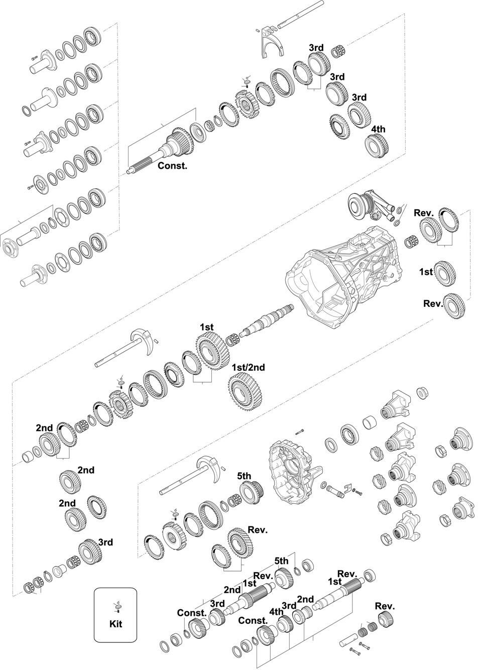 Схема КПП ZF S5-42 USA R.4,14-0,770